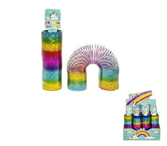 ressort spirale licorne rainbow 5cm
