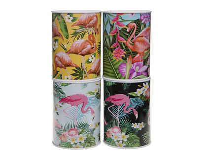 tirelire flamant rose en métal mix 10cm
