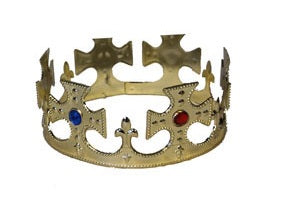 couronne avec croix et incrustations pierres or