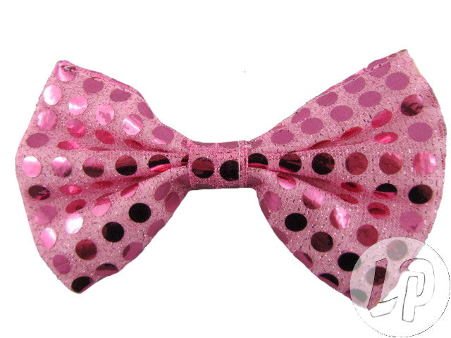 noeud papillon à sequins rose