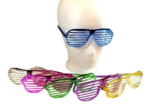 lot de 12 lunettes store métallisées mélangées