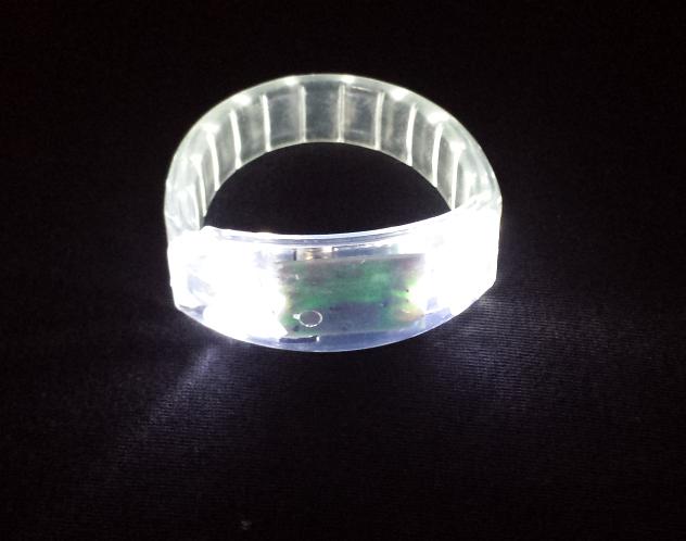 bracelet lumineux led''s plat blanc