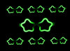 lunettes lumineuses 6 led''s motif étoile vert