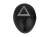 masque coque noir motif triangle adulte