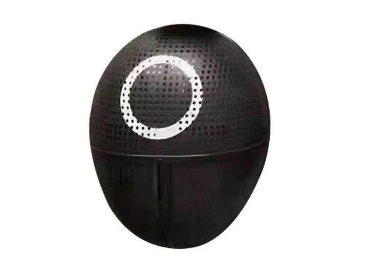 masque coque noir motif rond adulte