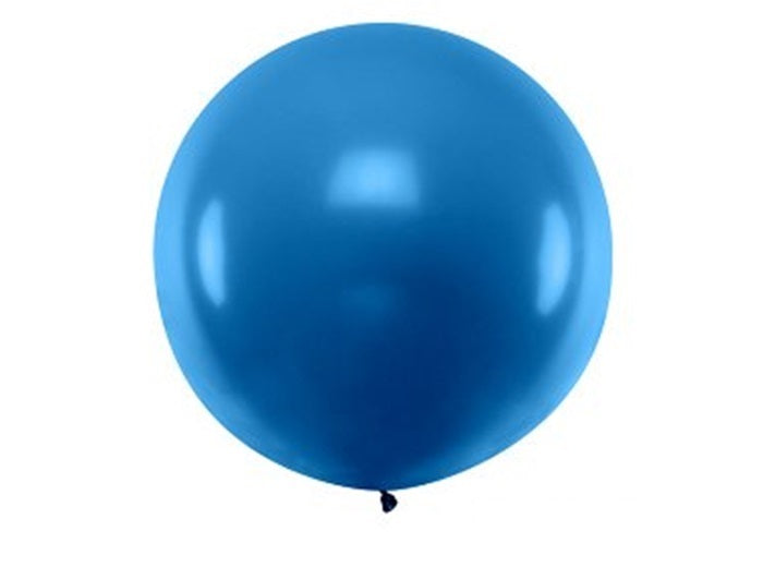 ballon rond géant bleu marine pastel 1m