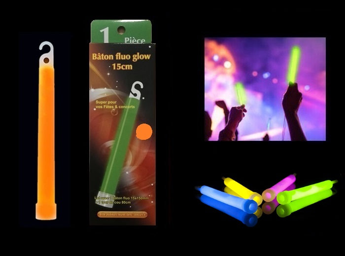 bâton fluo 15x150mm orange