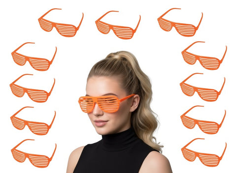 lot de 12 lunettes stores fluo orange