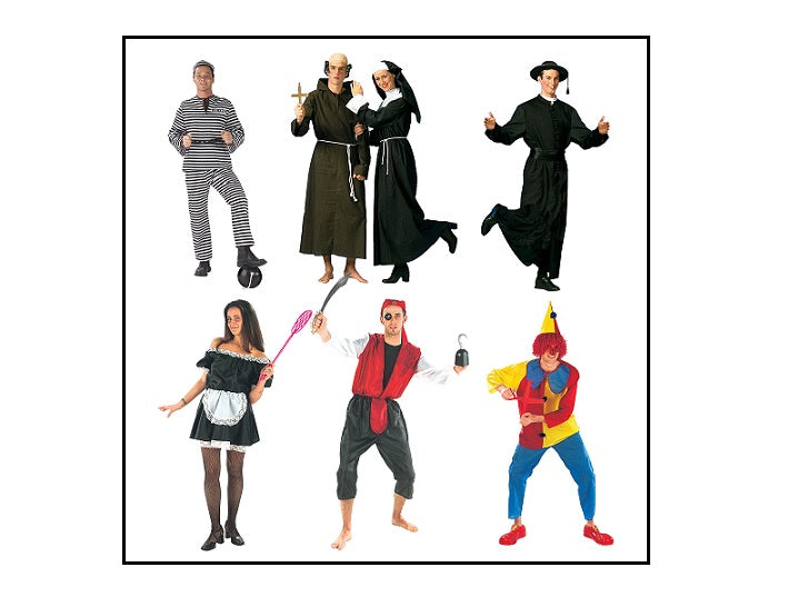 lot de 48 déguisements en nylon pour adultes mix