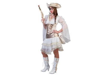déguisement de pirate blanc 2pcs femme taille l