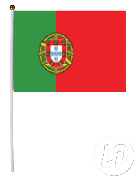 drapeau portugal avec baton 30x45cm