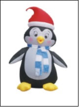 pingouin de noël gonflable lumineux 1.2m