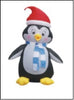 pingouin de noël gonflable lumineux 1.2m