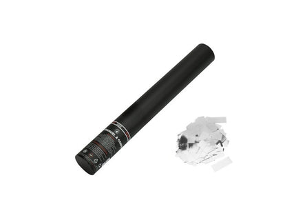 canon à confettis papier métallisé argent ignifugés 40cm