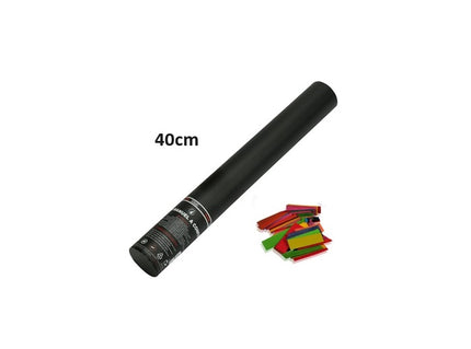 canon à confettis papier métallisé multicolore ignifugés 40cm
