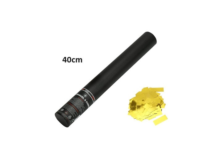 canon à confettis papier métallisé or ignifugés 40cm