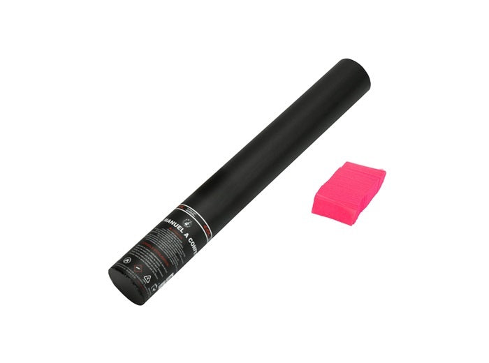 canon à confettis papier uv rose pink ignifugés 40cm