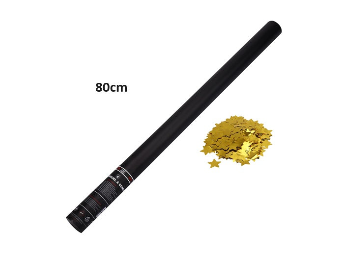 canon à confettis papier etoile or ignifugés 80cm