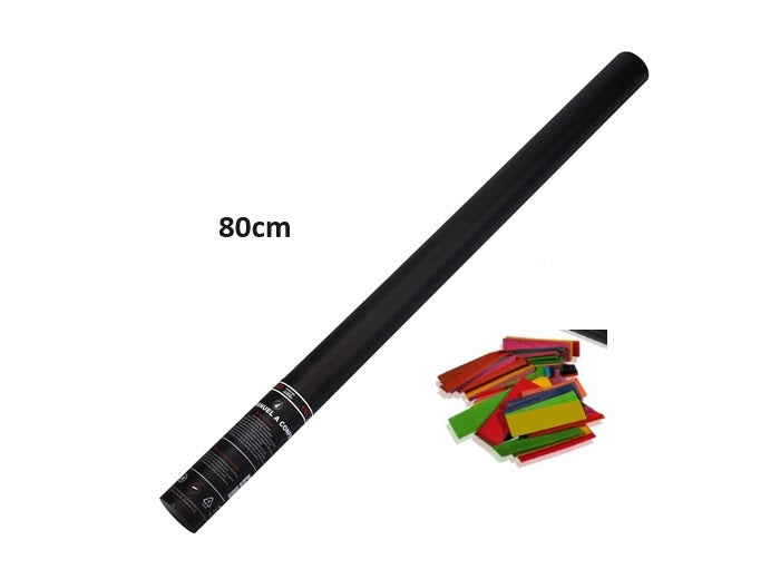 canon à confettis papier métallisé multicolore ignifugés 80cm
