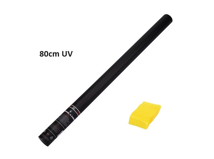 canon à confettis papier uv jaune ignifugés 80cm