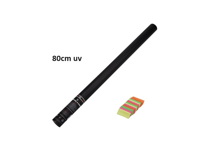canon à confettis papier uv multicolore ignifugés 80cm