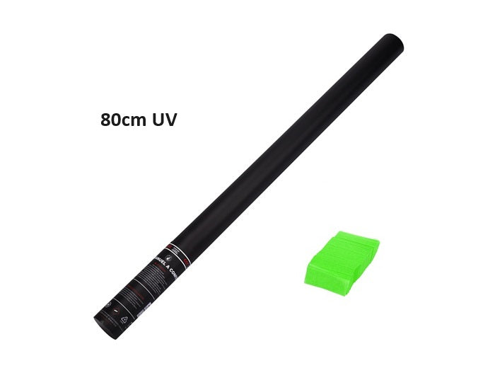 canon à confettis papier uv vert ignifugés 80cm