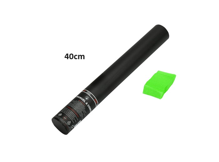 canon à confettis papier uv vert ignifugés 40cm