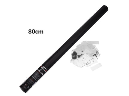 canon à confettis papier métallisé argent ignifugés 80cm
