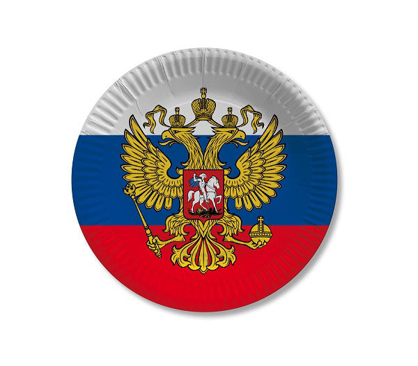 lot de 10 assiettes en carton russie 23cm