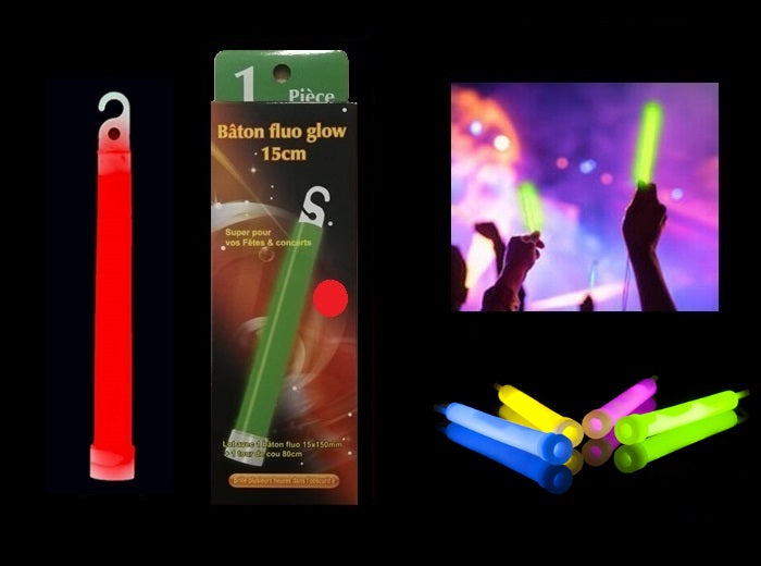 bâton fluo 15x150mm rouge