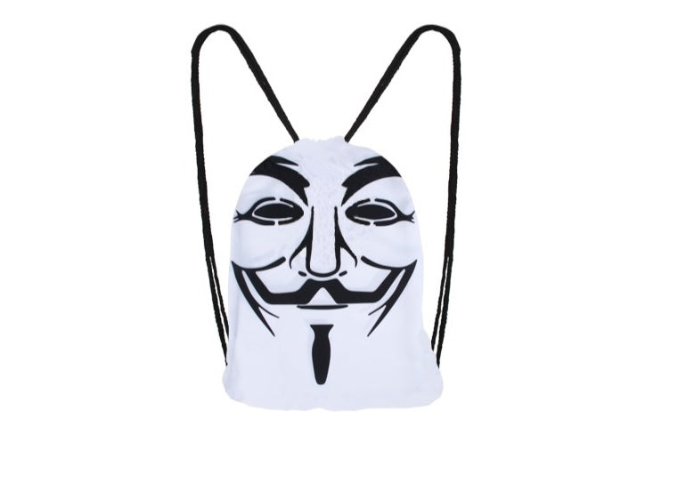 sac à dos anonyme blanc 42x32cm