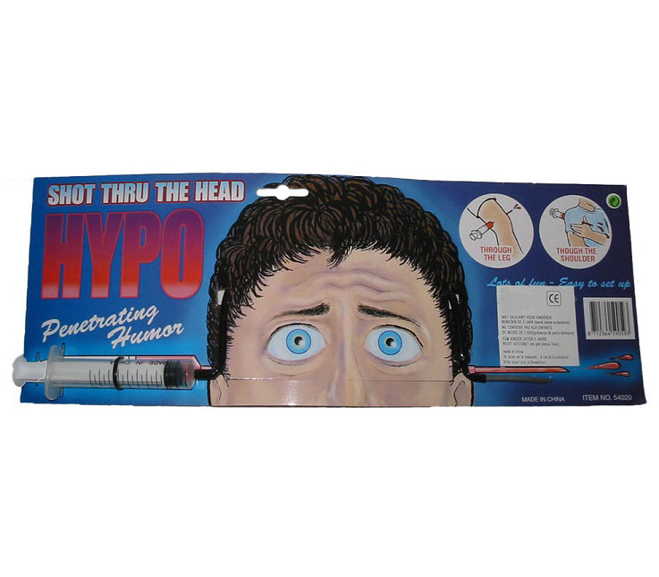 seringue qui traverse le corps