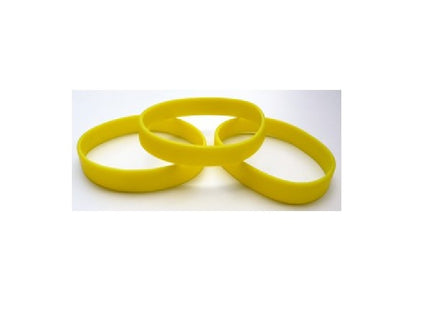 bracelet en silicone jaune