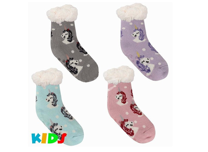 paire de chaussettes motifs licornes enfant taille 30-35 mix