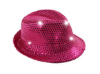 chapeau tribly à sequins lumineux rose 12cm