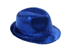 chapeau tribly à sequins bleu 12cm