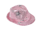 chapeau tribly à sequins rose clair avec étoiles