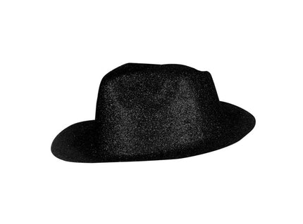 chapeau tribly en pvc à paillettes noir
