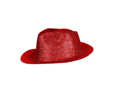 chapeau tribly en pvc à paillettes rouge