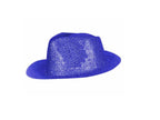 chapeau tribly en pvc à paillettes bleu