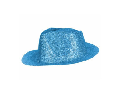 chapeau tribly en pvc à paillettes bleu clair