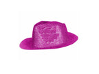 chapeau tribly en pvc à paillettes fuchsia