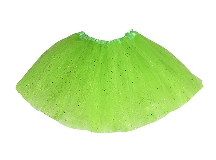 jupe en tulle tutu vert clair à paillettes enfant 46cm