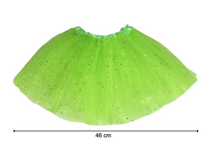 jupe en tulle tutu vert clair à paillettes enfant 46cm