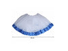 jupe en tulle tutu blanc avec bandeau bleu adulte 60cm