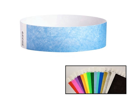 bracelet en tyvek sans marquage bleu clair 19mm