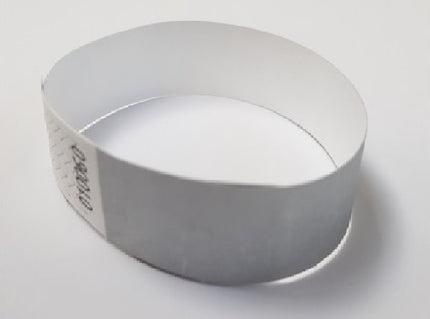 bracelet en tyvek sans marquage argent 19mm
