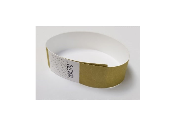 bracelet en tyvek sans marquage or 19mm