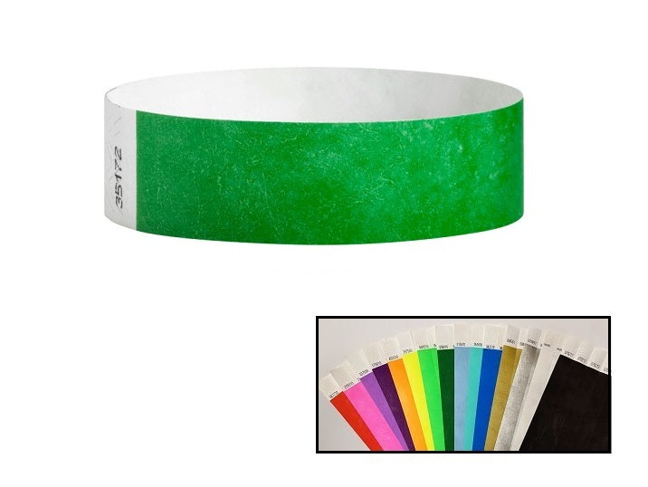 bracelet en tyvek sans marquage vert fonçé 19mm
