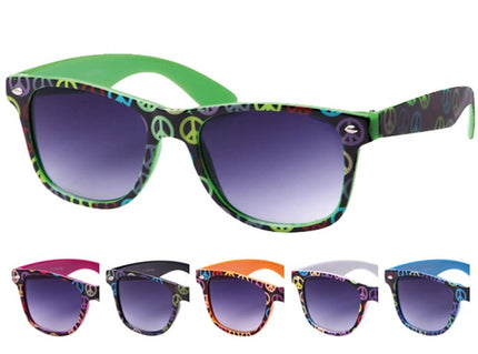 lunettes de soleil rétro vintage motifs peace mix v1102